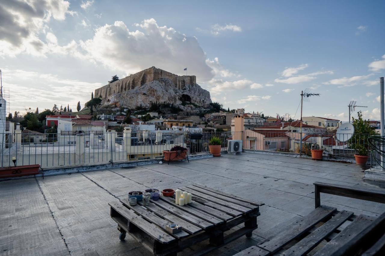 Plaka With Acropolis Rooftop View Access Атина Екстериор снимка
